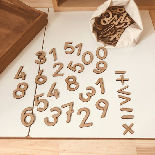 Pack de números de fusta